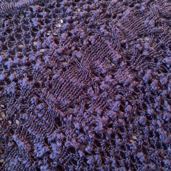 ❗️SOLD❗️ Navy Blue See-Through Crochet Top - Picture 3 of 3